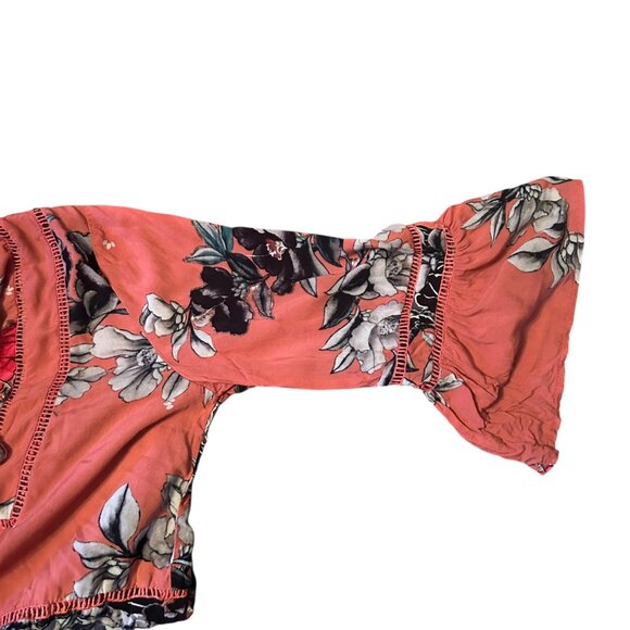 Jaase Floral Print Boho Cropped Quarter Sleeve S - Picture 5 of 6